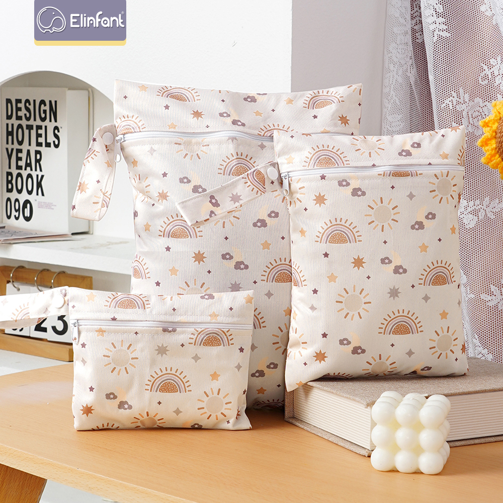 Cloth Diaper Insert - Elinfant 3PCS Portable Wet Dry Bag