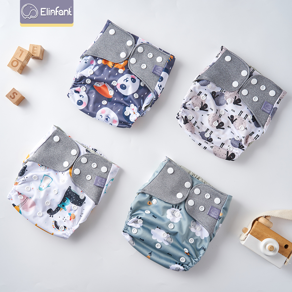 Cloth Diaper Insert - Elinfant Wholesale 4pcs/set Washable Baby Nappies