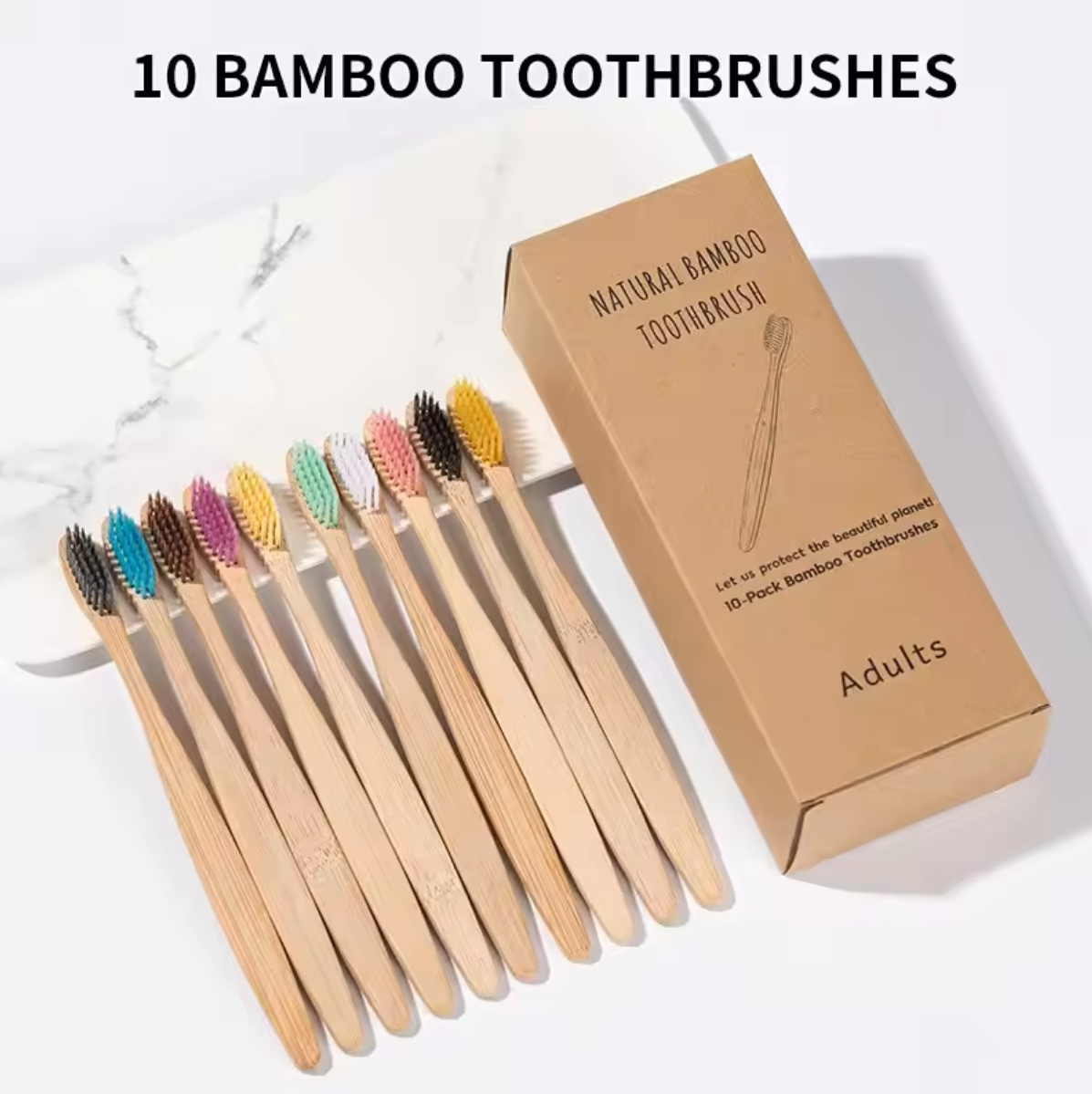 Single Cowhide Wrapped Bamboo  - Bamboo Toothbrush Set incelemesi ve fiyatı