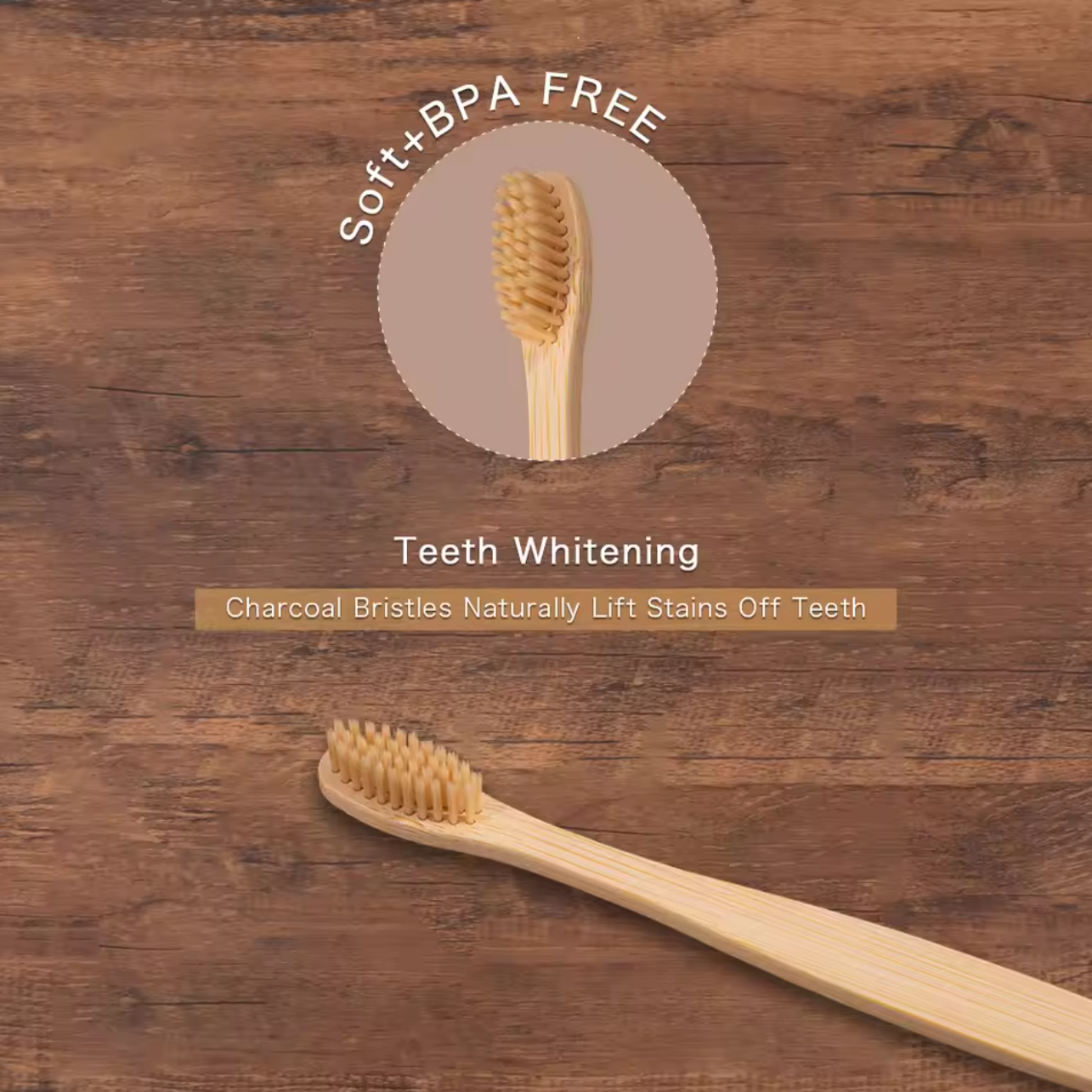 Single Cowhide Wrapped Bamboo  - Bamboo Toothbrush Set incelemesi ve fiyatı