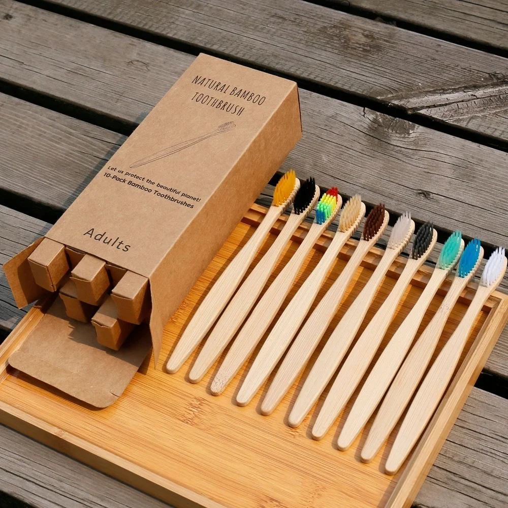 10PCS Colorful Toothbrush Natu - Bamboo Toothbrush Set incelemesi ve fiyatı