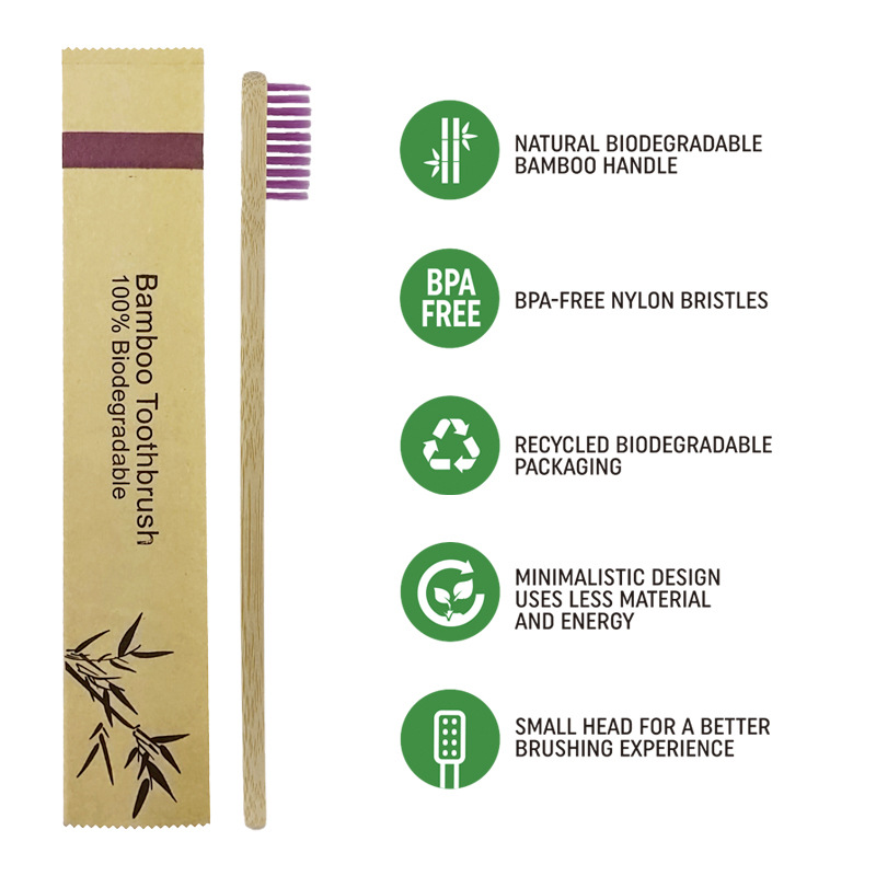 50/100Pcs Customisable Logo So - Bamboo Toothbrush Set incelemesi ve fiyatı