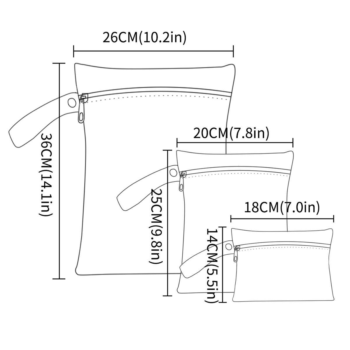 3Pcs/S Different Size Waterpro - Cloth Diaper Insert incelemesi ve fiyatı
