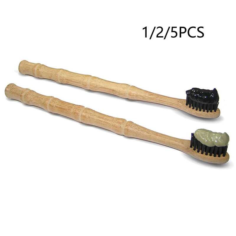 1/2/5 Pcs Natural Biodegradabl - Bamboo Toothbrush Set incelemesi ve fiyatı