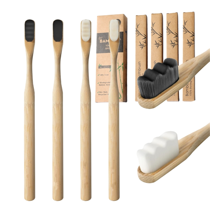 4 Pcs Micro-Nano Bamboo Toothb - Bamboo Toothbrush Set incelemesi ve fiyatı