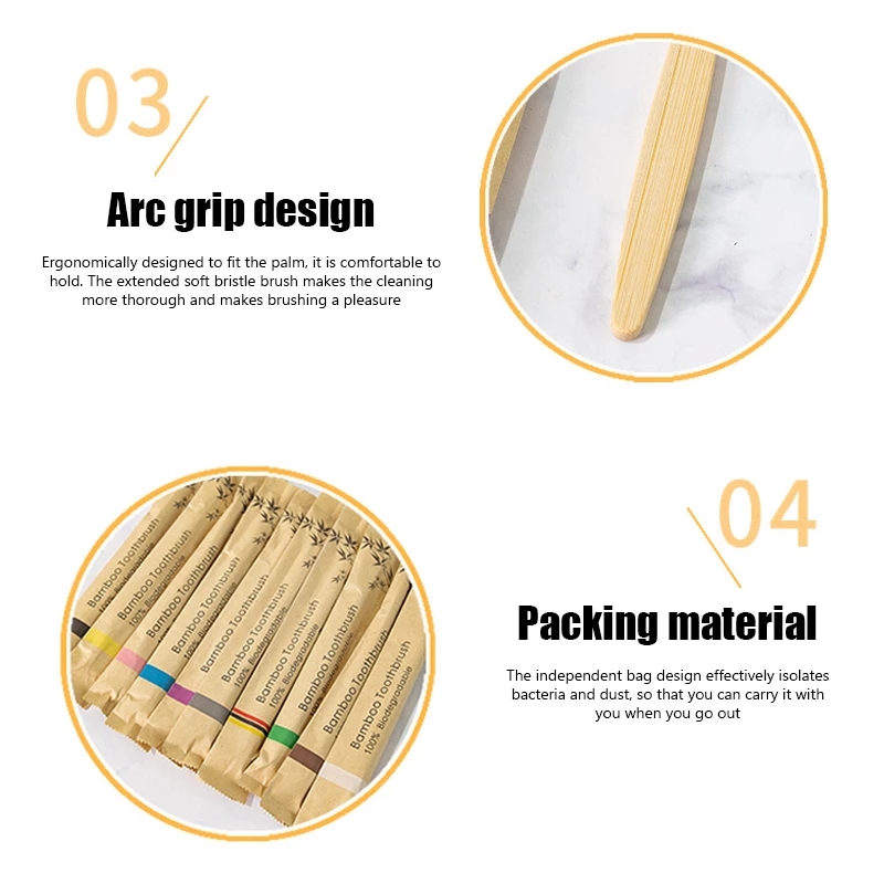 Bamboo Toothbrushes 100Pcs Eco - Bamboo Toothbrush Set incelemesi ve fiyatı